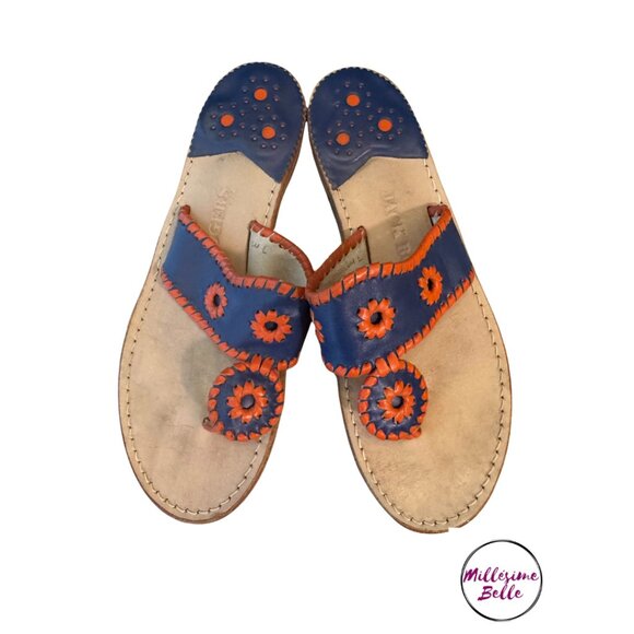 Jack Rogers Orange and Blue Sandals - Picture 3 of 4
